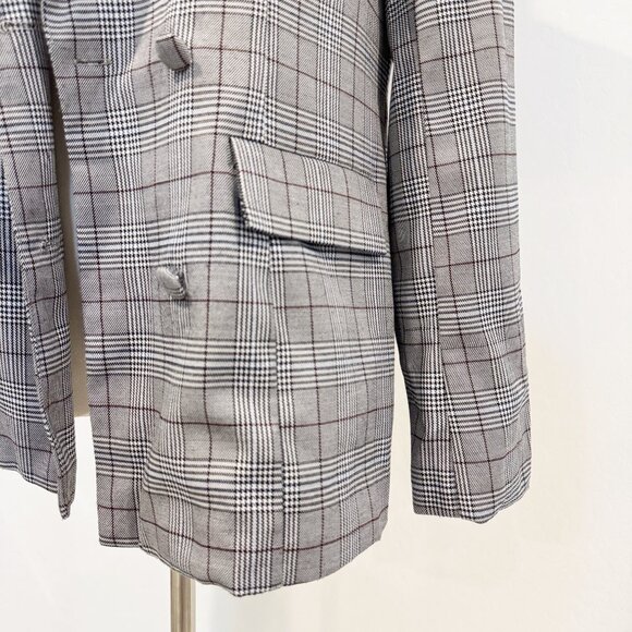 Majorelle Rhea Glen Plaid Double Breasted Blazer Jacket Contemporary Work Small - Picture 6 of 13
